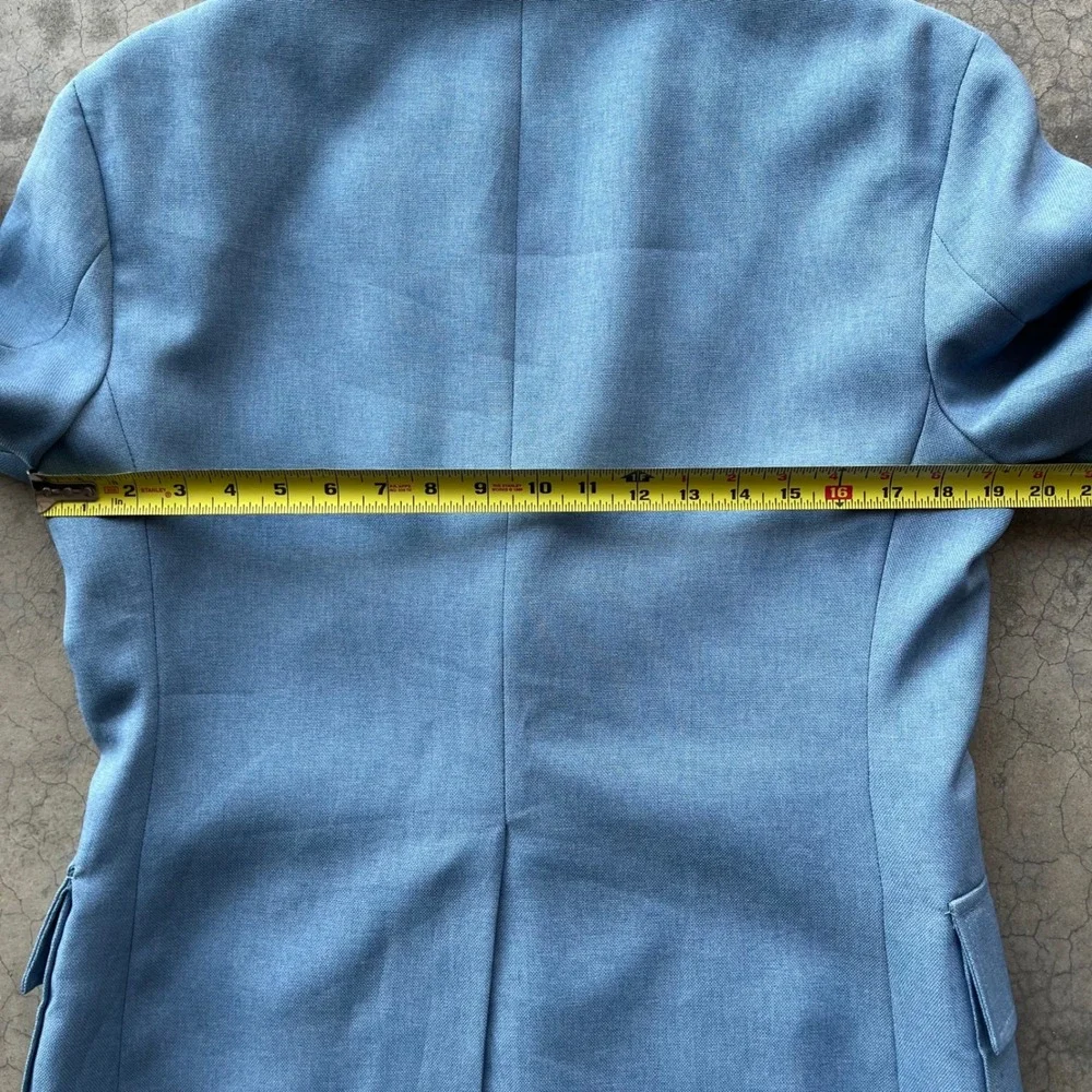 Vintage Levis Panatela Sportswear Blazer Light Blue Gold Buttons 40R 70s Retro